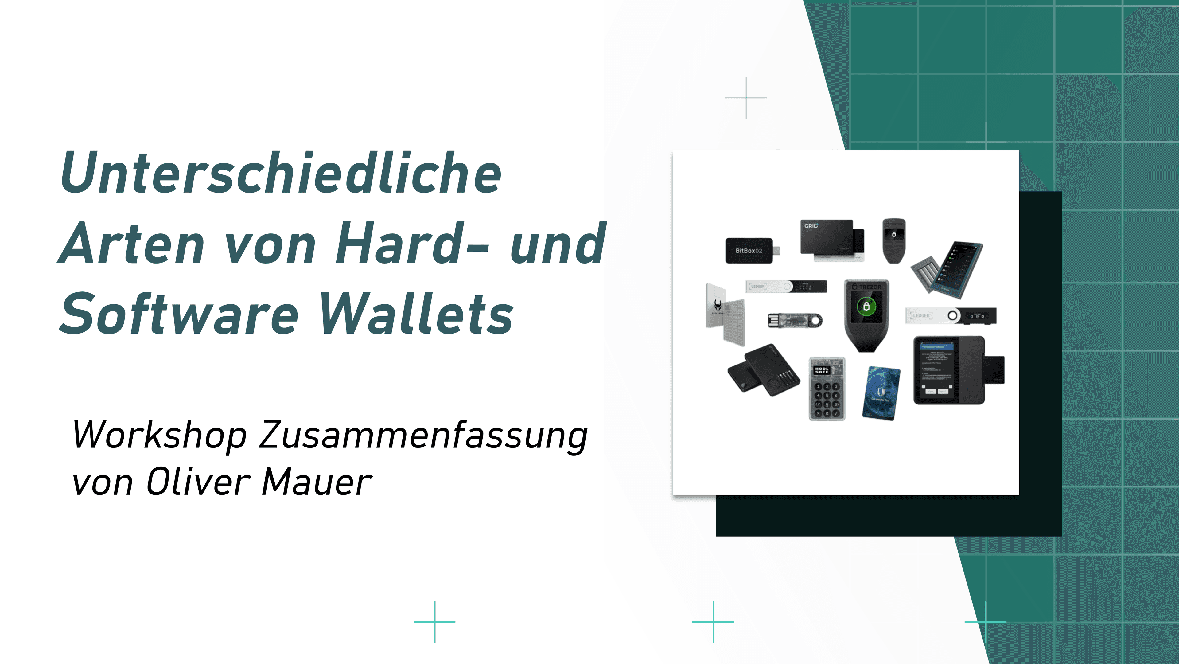 Arten von Hardware und Software Wallets